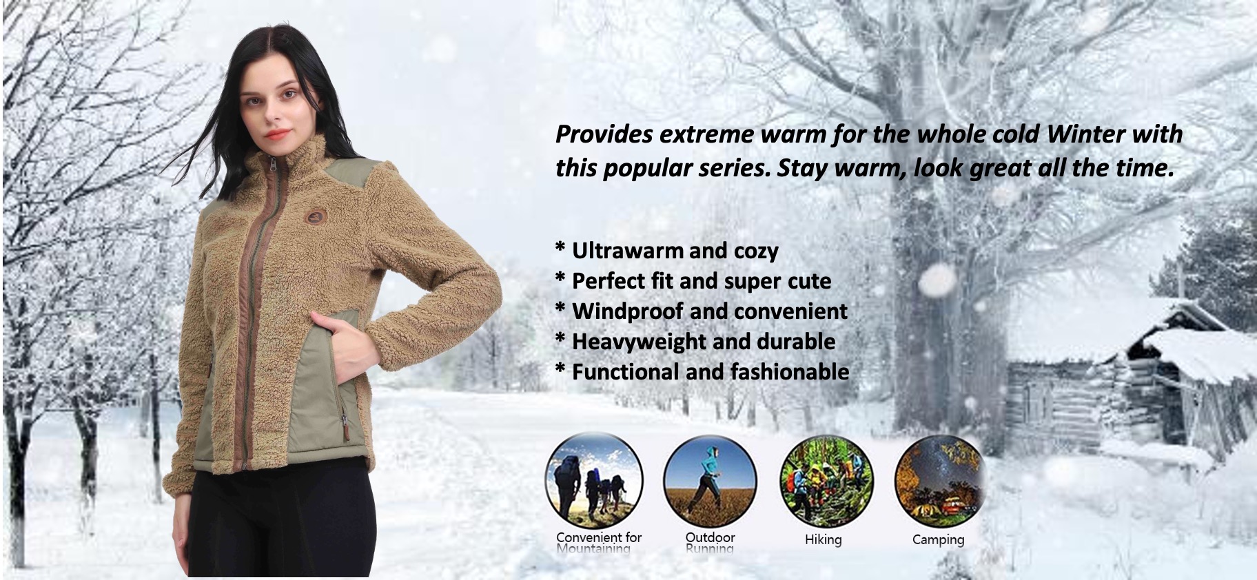 Зимний шерпа куртка