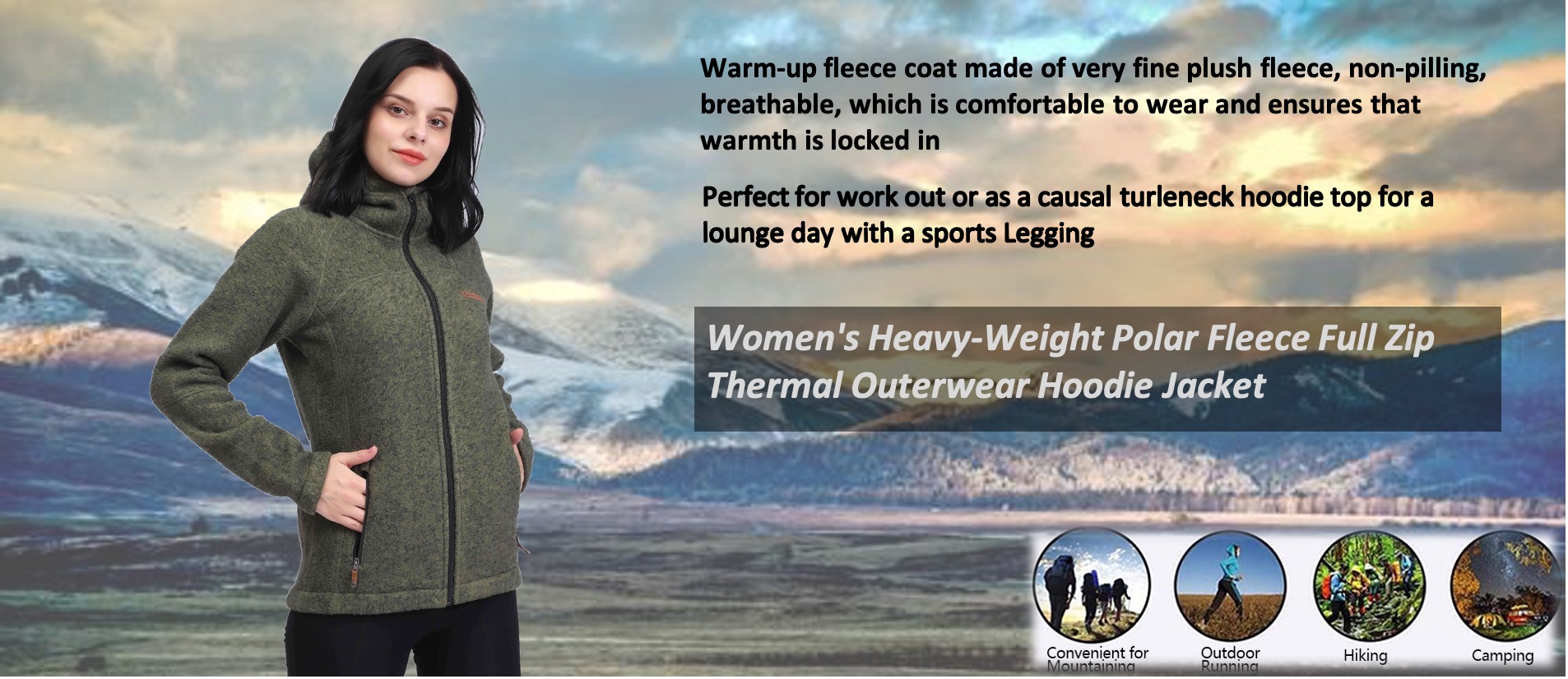 Тяжелая полярная флисовая толстовка