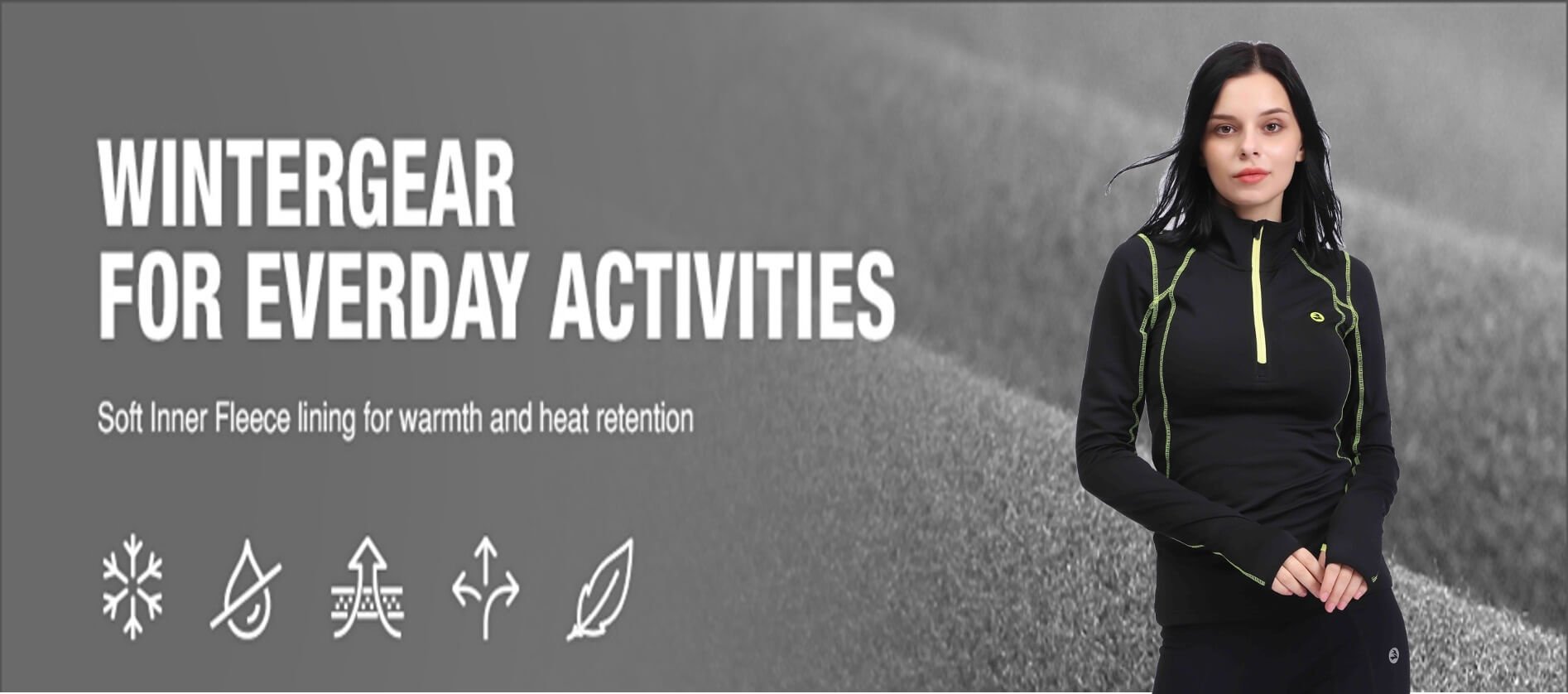 Зимний топ с длинным рукавом