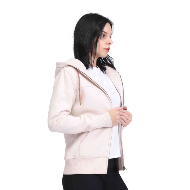 Women Sherpa выровнял толстовку с тепловой толстовкой