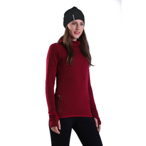 Женская йога пуловер с красным тепловым флисом спортивные с длинным рукава