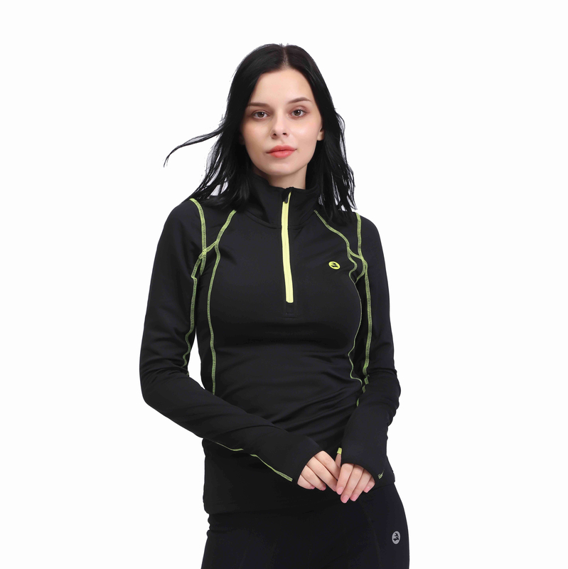 Женская спортивная стенка Fit 1/2 Zip Fleece Lining Pullover Thermal Top Top