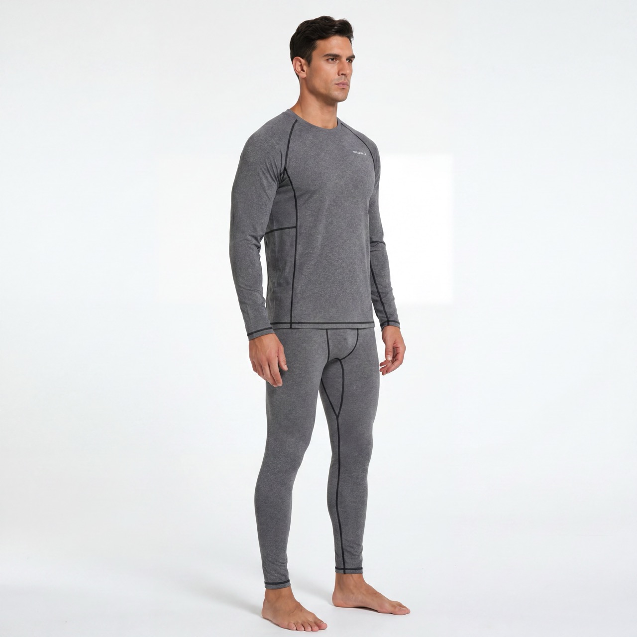 Мужское термобелье Long Johns, базовый слой, внутренний флисовый верх, низ, комплект из 2 предметов